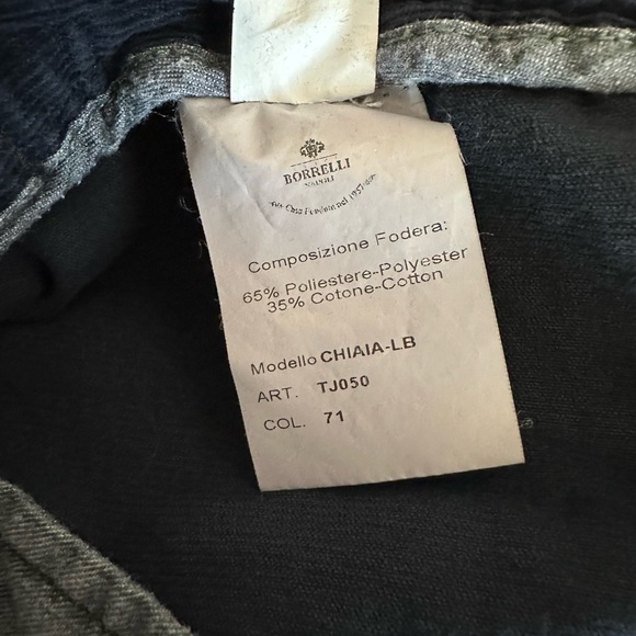 Luigi Borrelli Slim-Fit Navy Corduroy Cotton 5-Pocket Pants - Picture 12 of 12